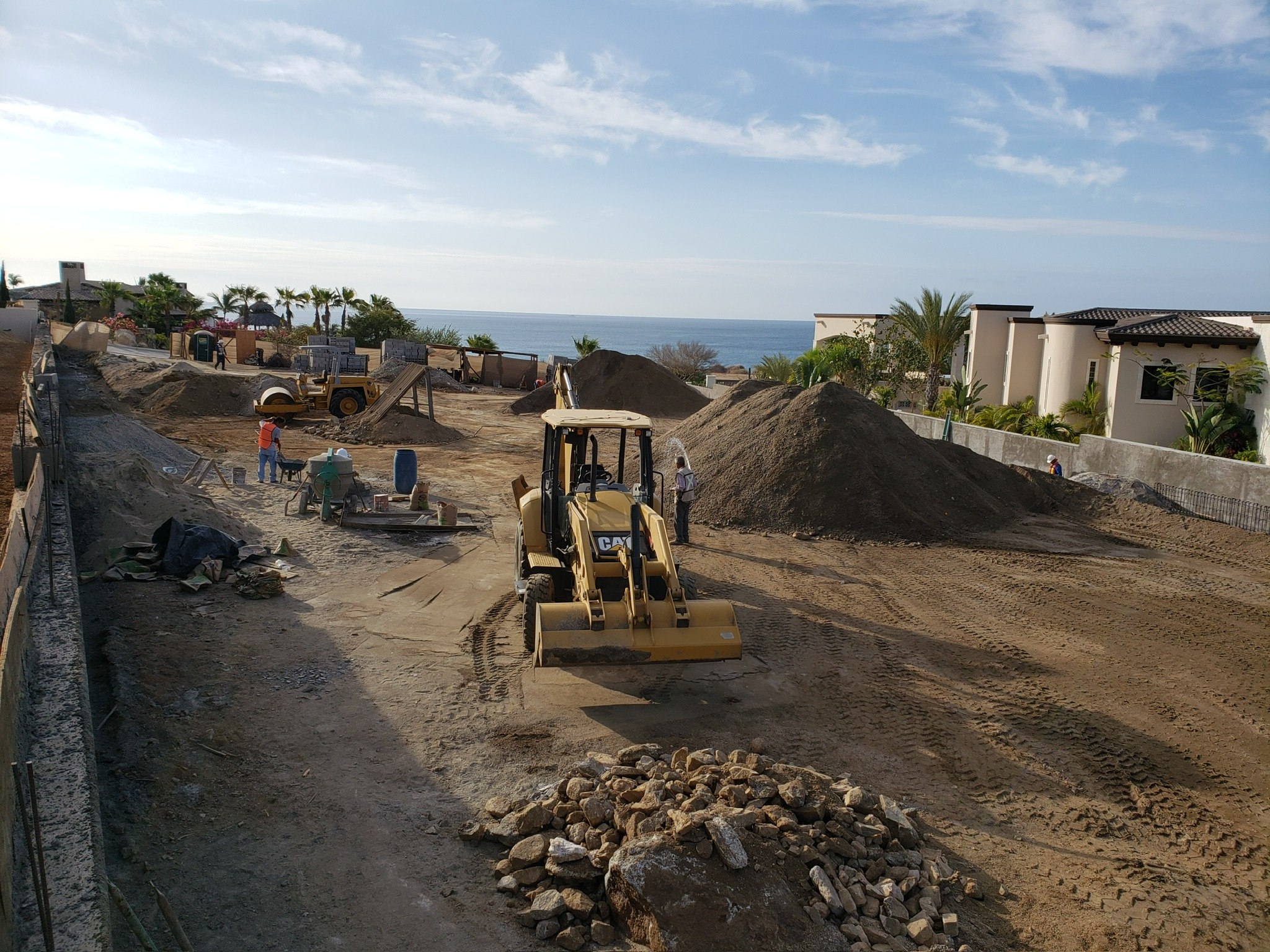 Site grading with ocean views