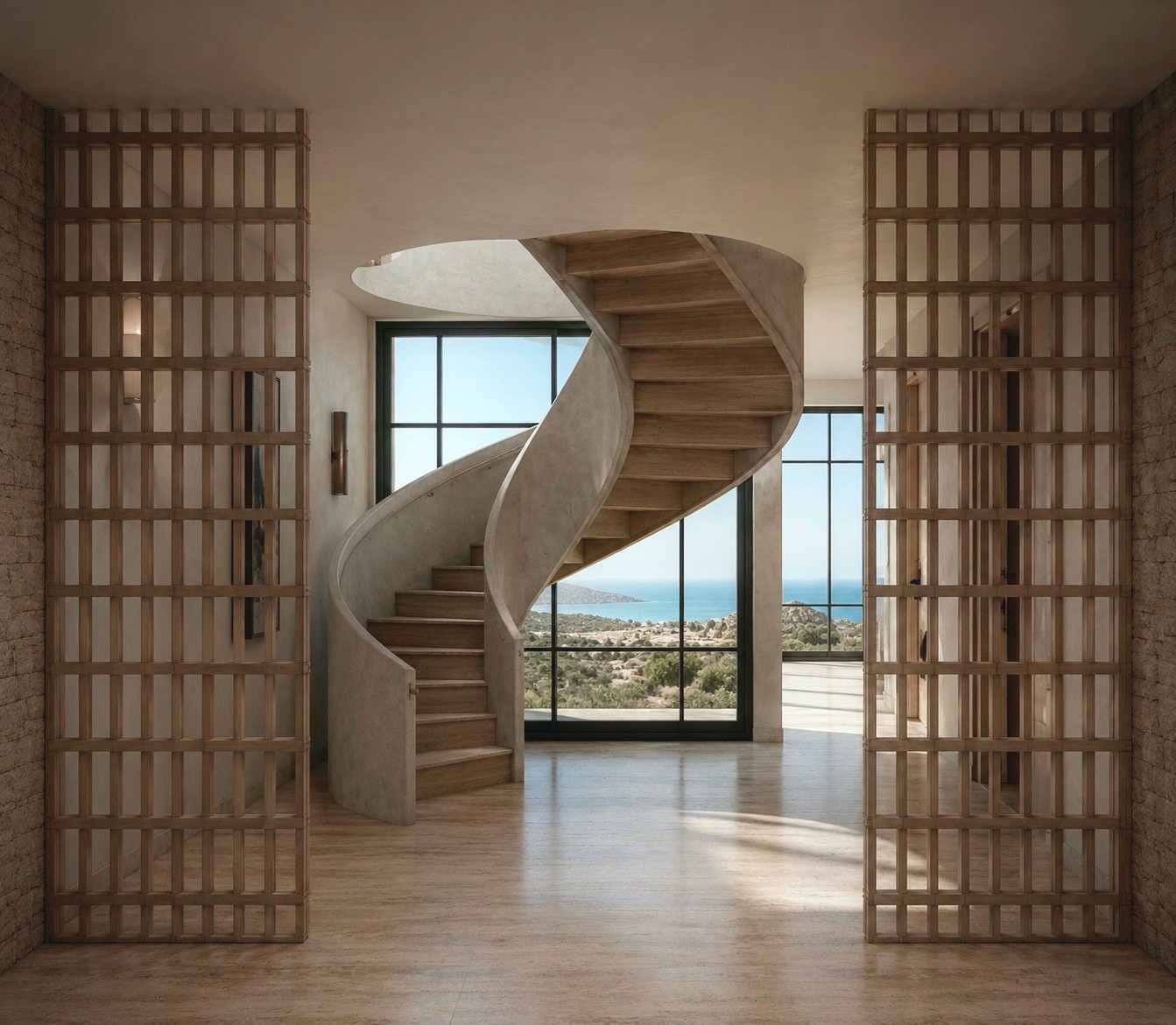 Spiral staircase render